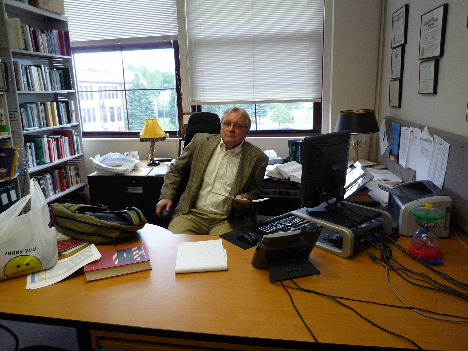 Professor Kenneth Port at his office
